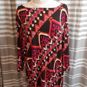 Tiana B. Geometric Patterned Women's Dress Size 1 X